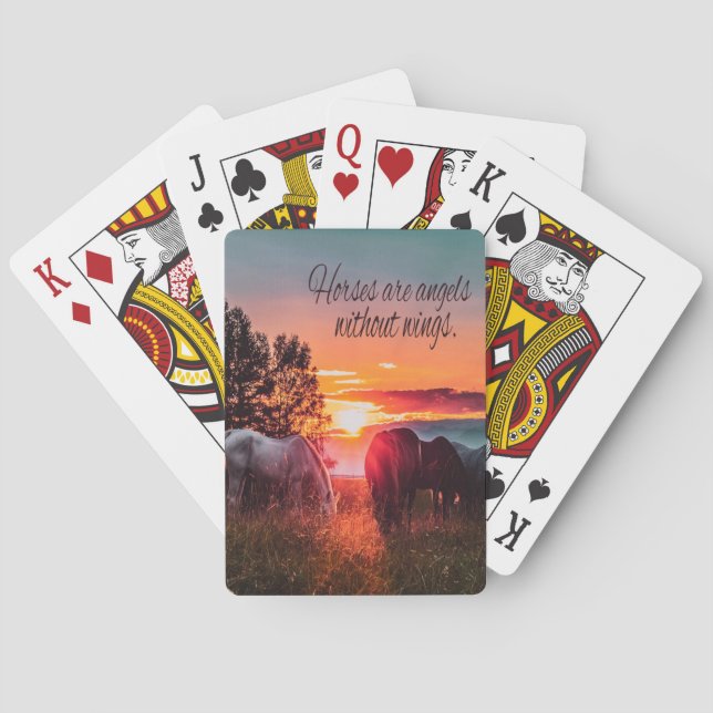 Horses are angels without wings poker cards (Back)