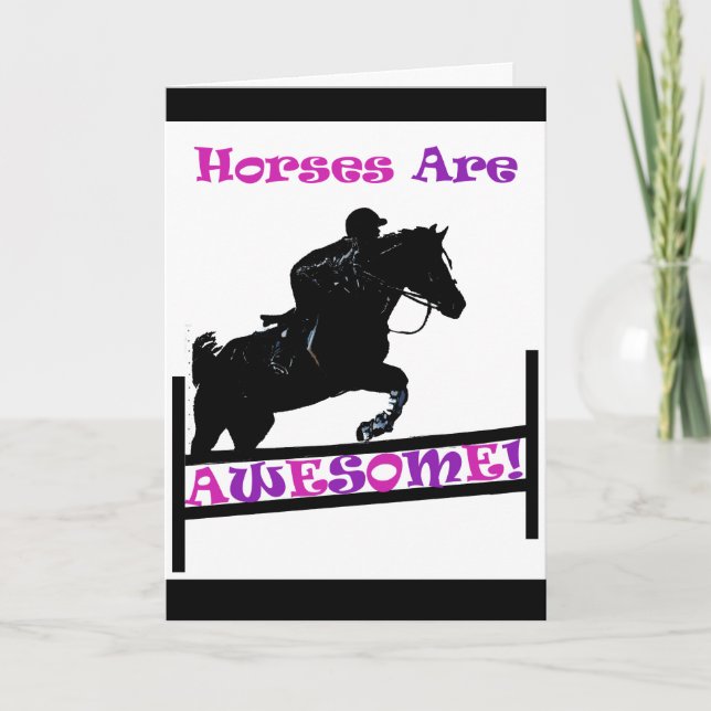Horses Are Awesome Card (Front)