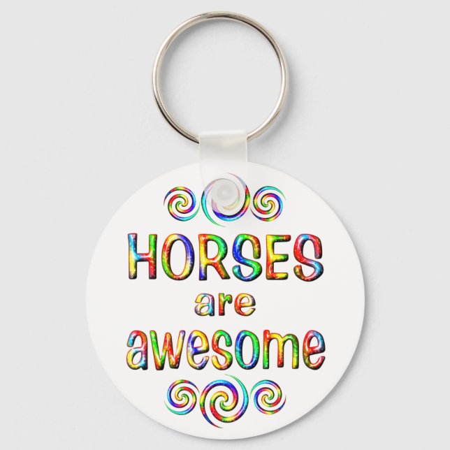 HORSES ARE AWESOME KEYCHAIN (Front)