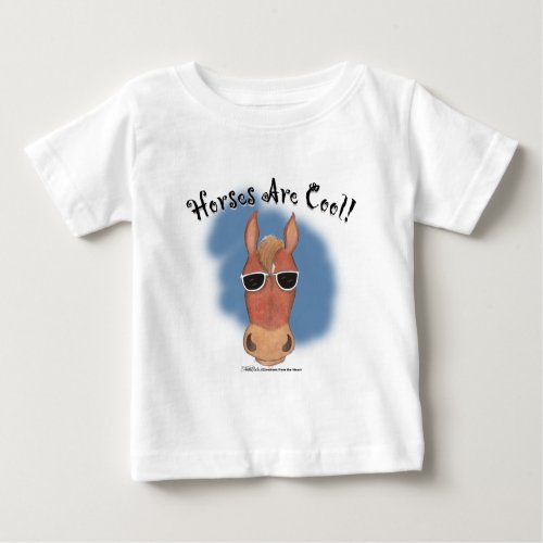 Horses Are Cool Baby T_Shirt