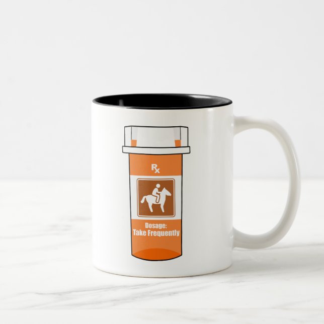 Horses Are My Drug Two-Tone Coffee Mug (Right)
