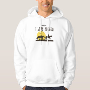 Horses at sunset  hoodie