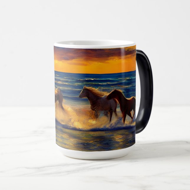 Horses At Sunset Mug (Front Right)