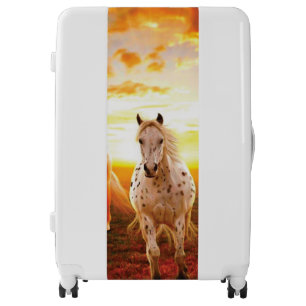 Horses at sunset throw pillow luggage