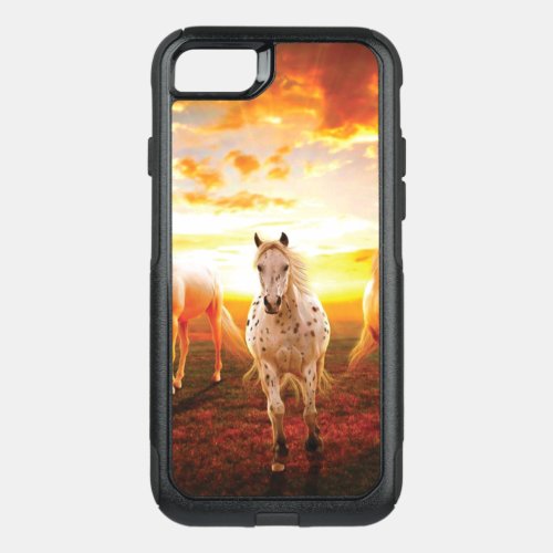 Horses at sunset throw pillow OtterBox commuter iPhone SE87 case