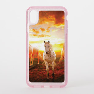 Horses at sunset throw pillow speck iPhone XS max case