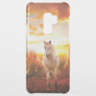 Horses at sunset throw pillow uncommon samsung galaxy s9 plus case