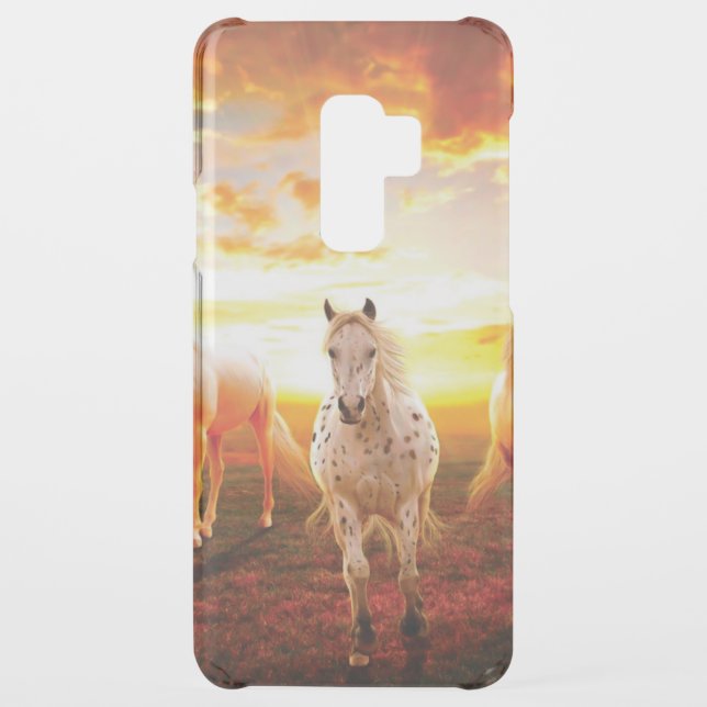 Horses at sunset throw pillow uncommon samsung galaxy case (Back)