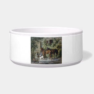 Horses at the Porch (by Albrecht Adam) Bowl