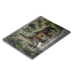 Horses at the Porch (by Albrecht Adam) Notebook