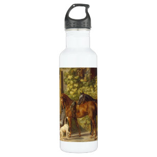 Horses at the Porch Water Bottle