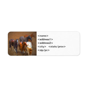 Horses Avery Label