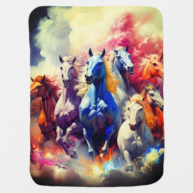 Horses Baby Blanket (Front)