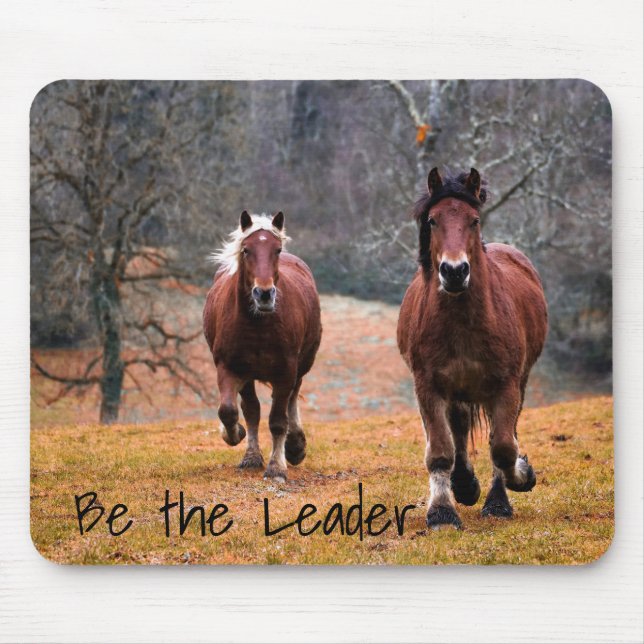 Horses Be The Leader Mouse Pad (Front)