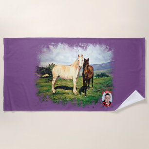 Horses Beach Towel