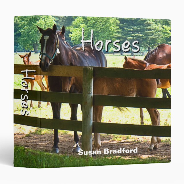 Horses (Binder) 3 Ring Binder (Front/Spine)
