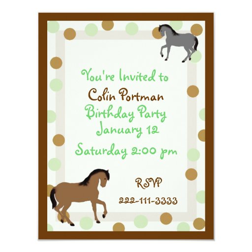 Horses Birthday Invitation | Zazzle