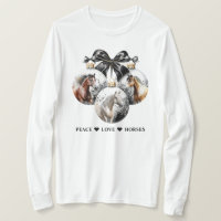 Horses black and gold Christmas peace quote