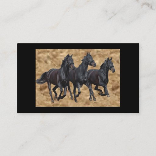 Customizable Horses Black Beauties Business Card