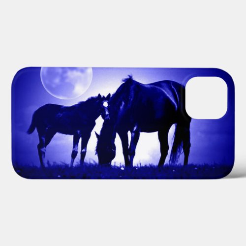 Horses  Blue Night iPhone 13 Case