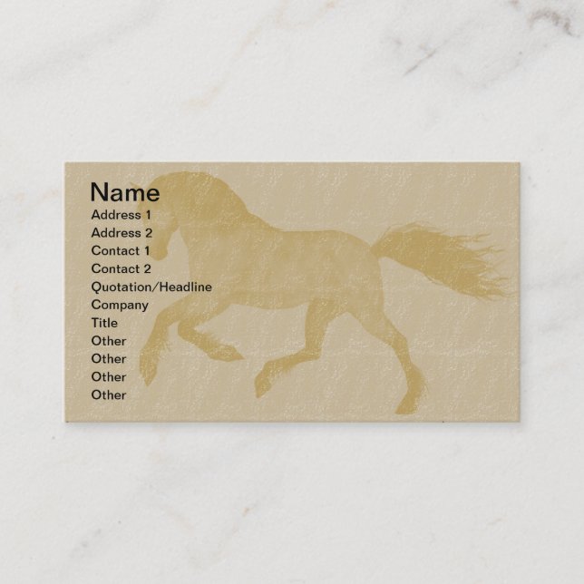 Horses Business Card (Front)