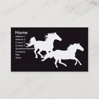 horses business card