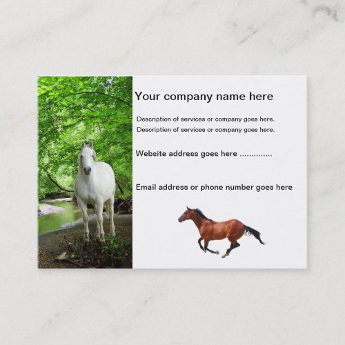 Horses Business Cards