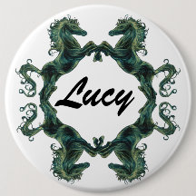 Horses Button Badge