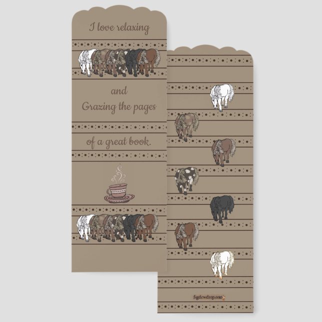 Horses by figdewdrop Bookmark (Front & Back)