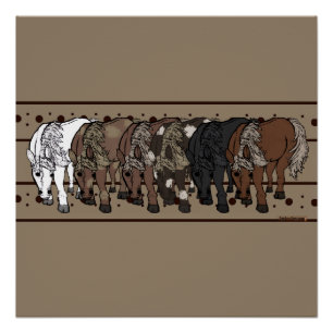 Horses by figdewdrop Poster