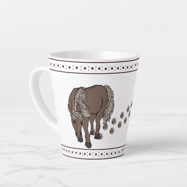 Horses by figdewdrop Small Latte Mug (Left Angle)