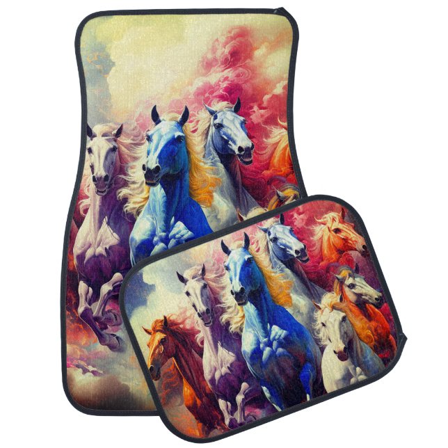 Horses Car Floor Mat (Set)