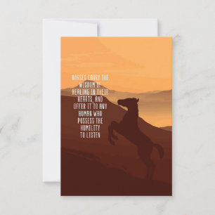 Horses Carry The Wisdom Thank You Card