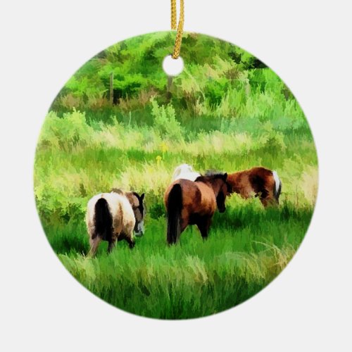 HORSES CERAMIC ORNAMENT