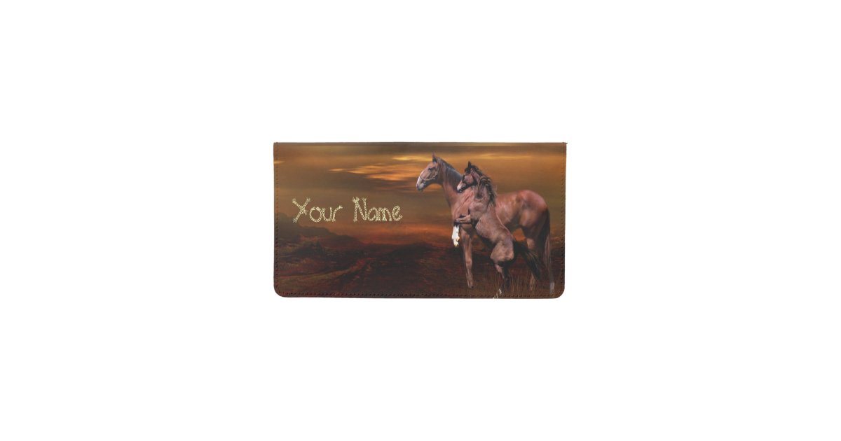 Horses Checkbook Cover Zazzle
