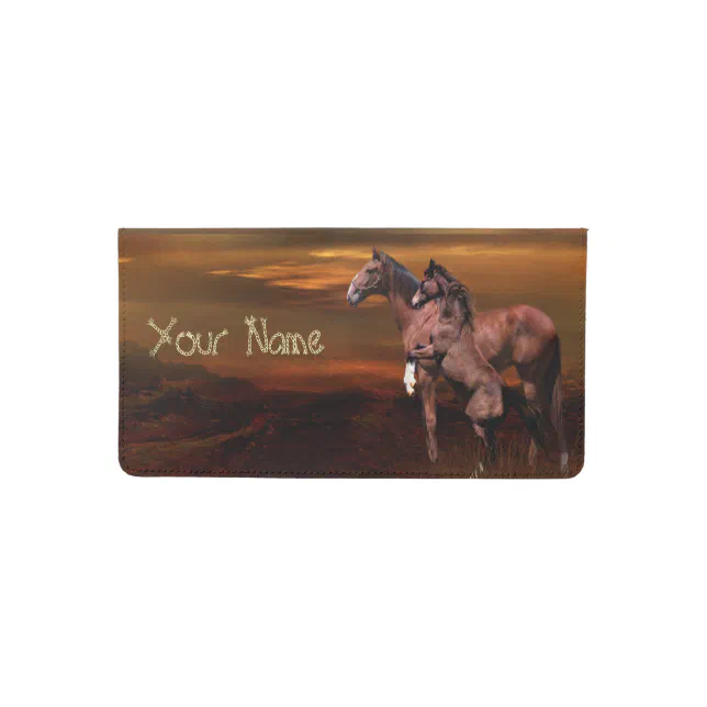 Horses Checkbook Cover Zazzle
