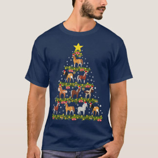 Horses Christmas Tree Horse Xmas Ornaments T-Shirt