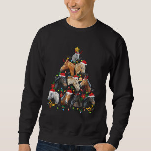 Horses Christmas Tree Horse  Xmas Pyjama Sweatshirt
