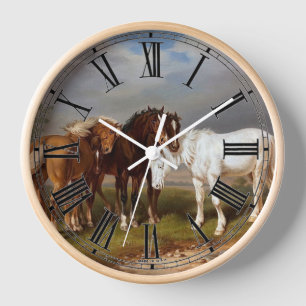 Horses circa 1864 clock