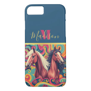 Horses colorful ornamental iPhone / iPad cas iPhone 8/7 Case