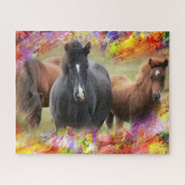 Horses Colors Jigsaw Puzzle (Horizontal)