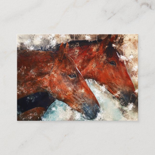 Horses Couple Business Card (Front)
