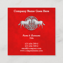 Horses crest faux red suede celtic knot horse