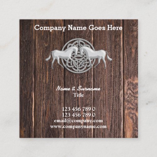 Horses crest wood & celtic knot rustic horse