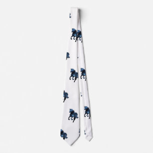 Horses , Elegant Tie Blue Horse
