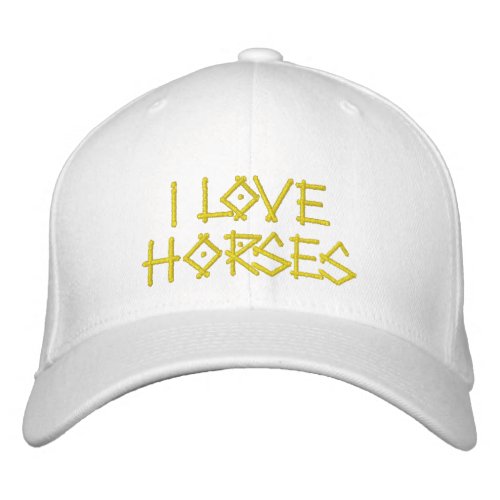 HORSES EMBROIDERED BASEBALL HAT