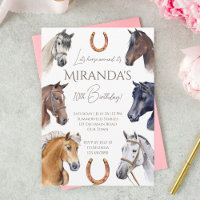 Horses equestrian elegant birthday party