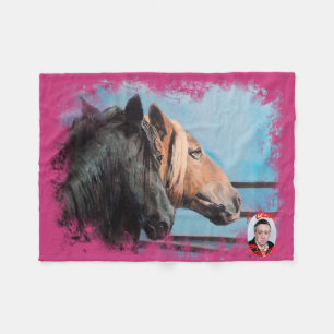 Horses Fleece Blanket