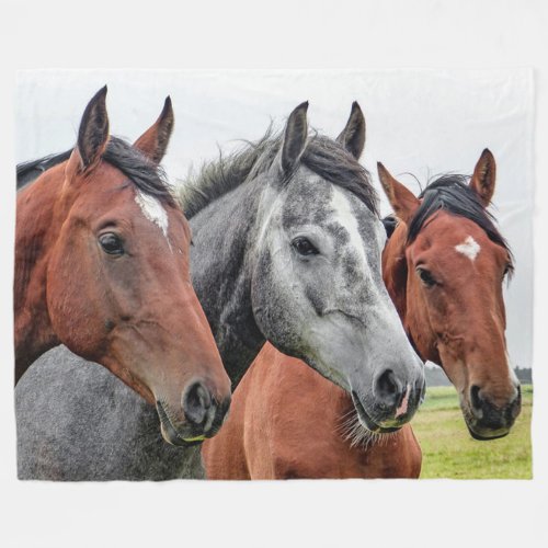 Horses Fleece Blanket