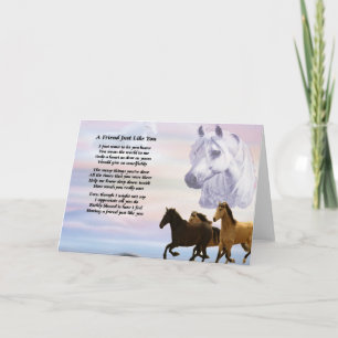 Horses Friend Poem Card